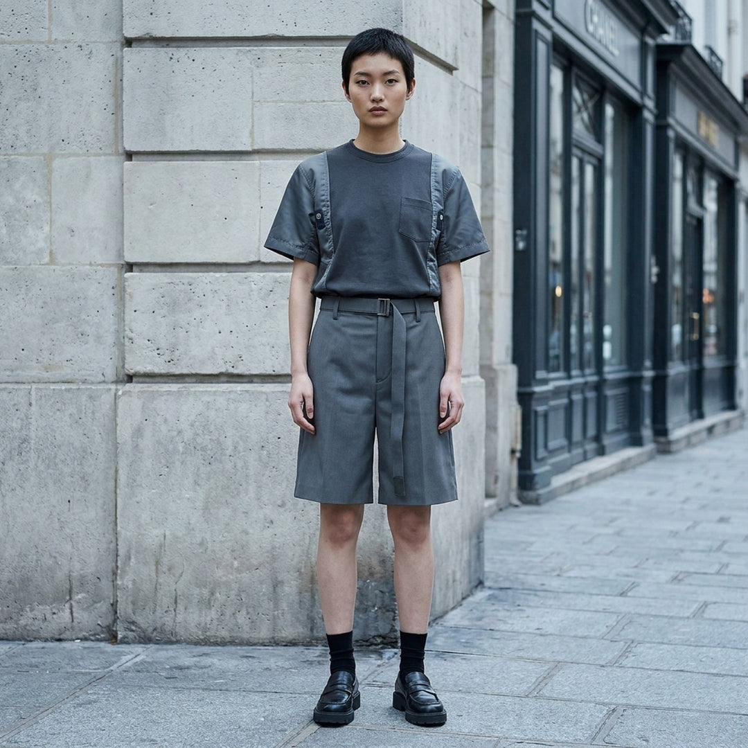 Nylon Twill Cotton Jersey T-Shirt | sacai | Club21 - lifestyle