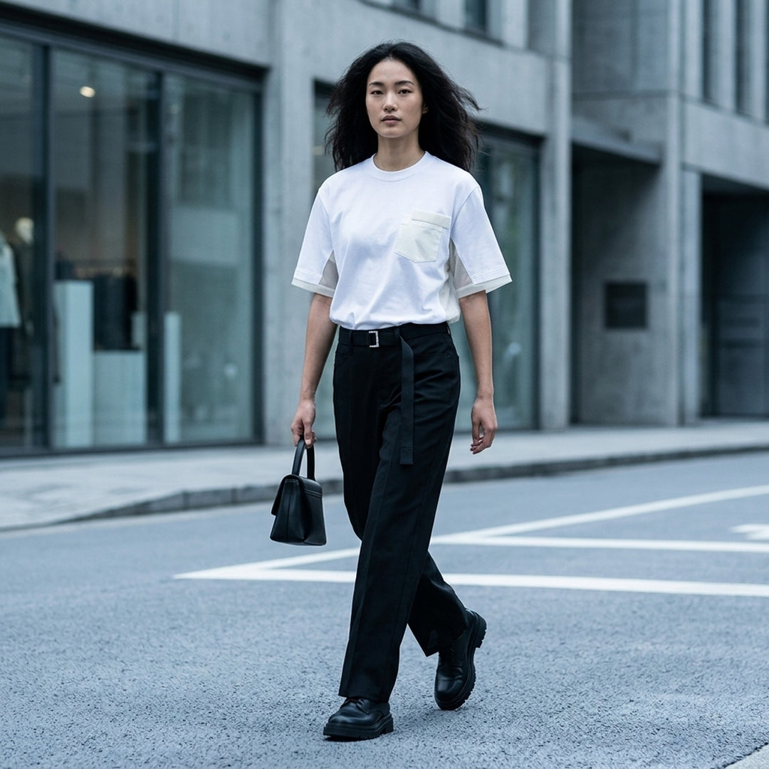 Nylon Twill Cotton Jersey T-Shirt | sacai | Club21 - lifestyle