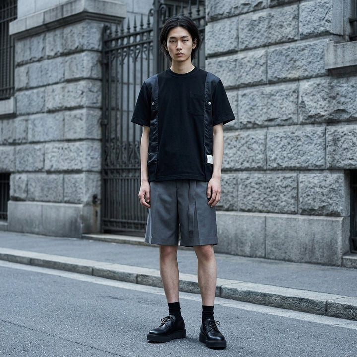 Nylon Twill Cotton Jersey T-Shirt | sacai | Club21 - lifestyle