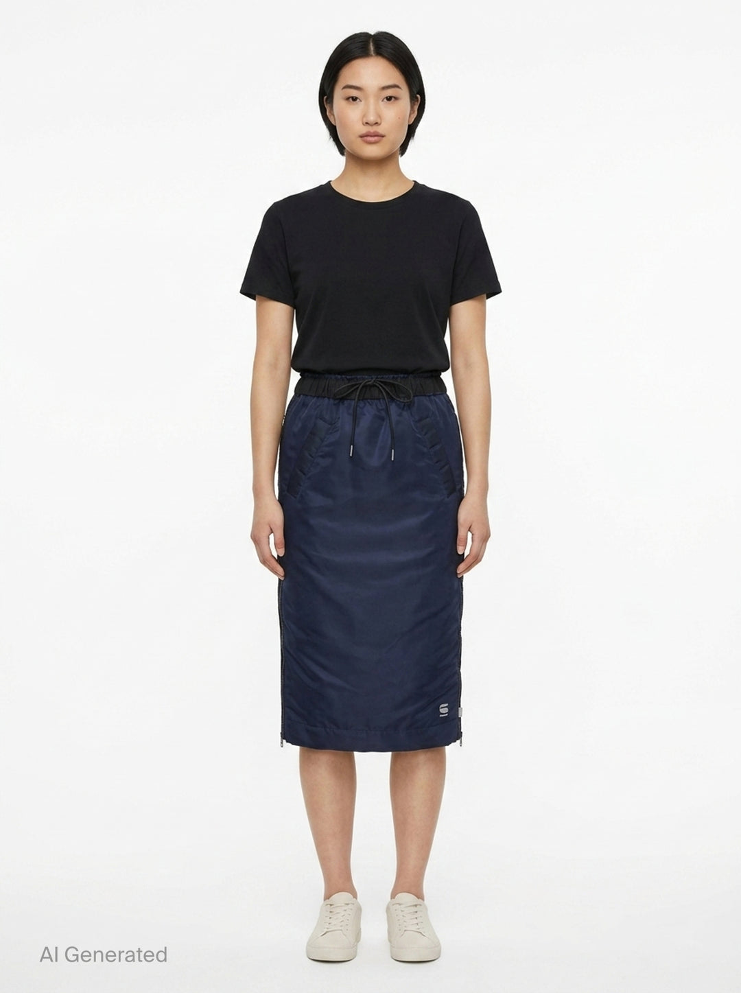 Nylon Twill Midi Skirt | sacai | Club21 - front