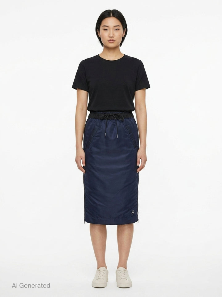 Nylon Twill Midi Skirt | sacai | Club21 - front