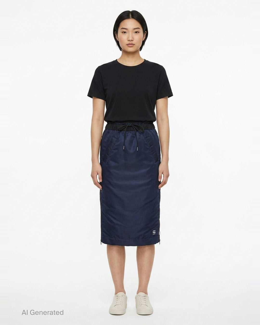 Nylon Twill Midi Skirt | sacai | Club21 - front