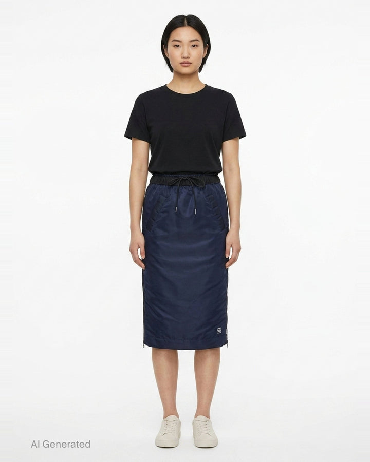 Nylon Twill Midi Skirt | sacai | Club21 - front
