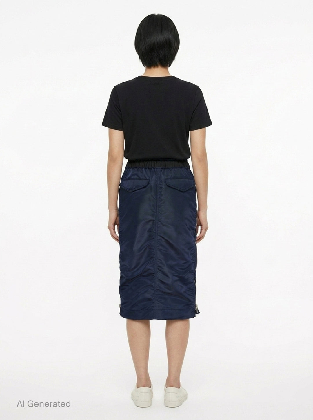 Nylon Twill Midi Skirt | sacai | Club21 - back