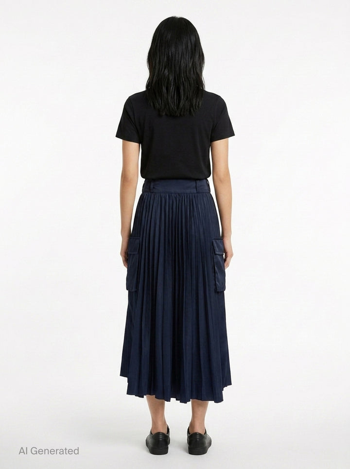 Nylon Twill Pleated Cargo Skirt | sacai | Club21 - back