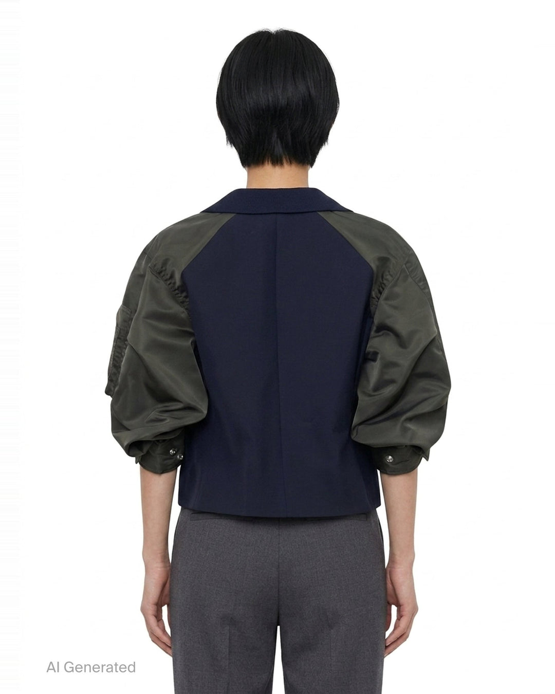 Nylon Twill Suiting Hybrid Jacket | sacai | Club21 - back