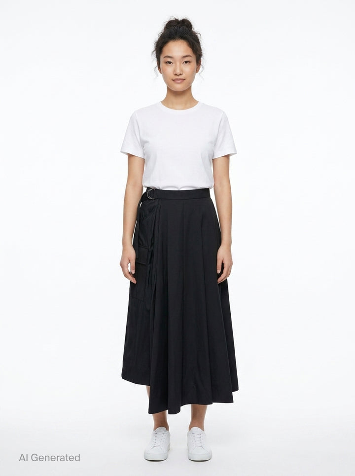 Nylon Twill Suiting Skirt | sacai | Club21 - front