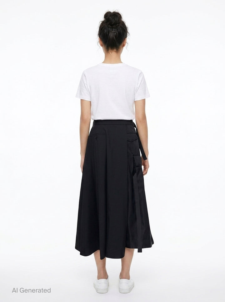 Nylon Twill Suiting Skirt | sacai | Club21 - back