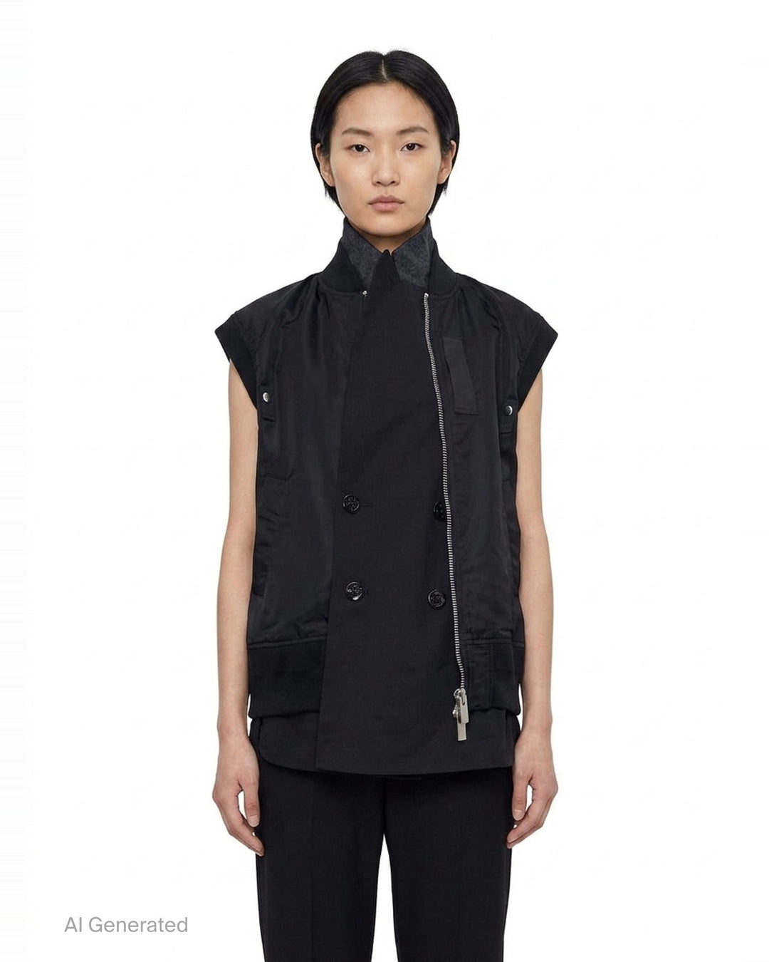 Nylon Twill Suiting Vest | sacai | Club21 - front