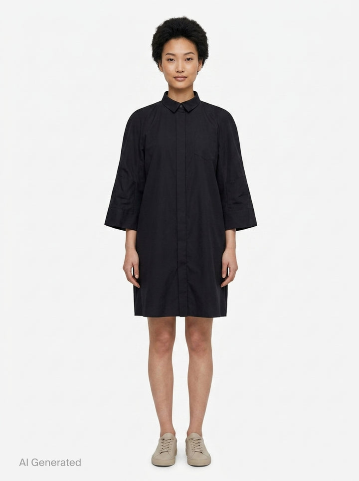 Oversized Poplin Shirt Dress | sacai | Club21 - front