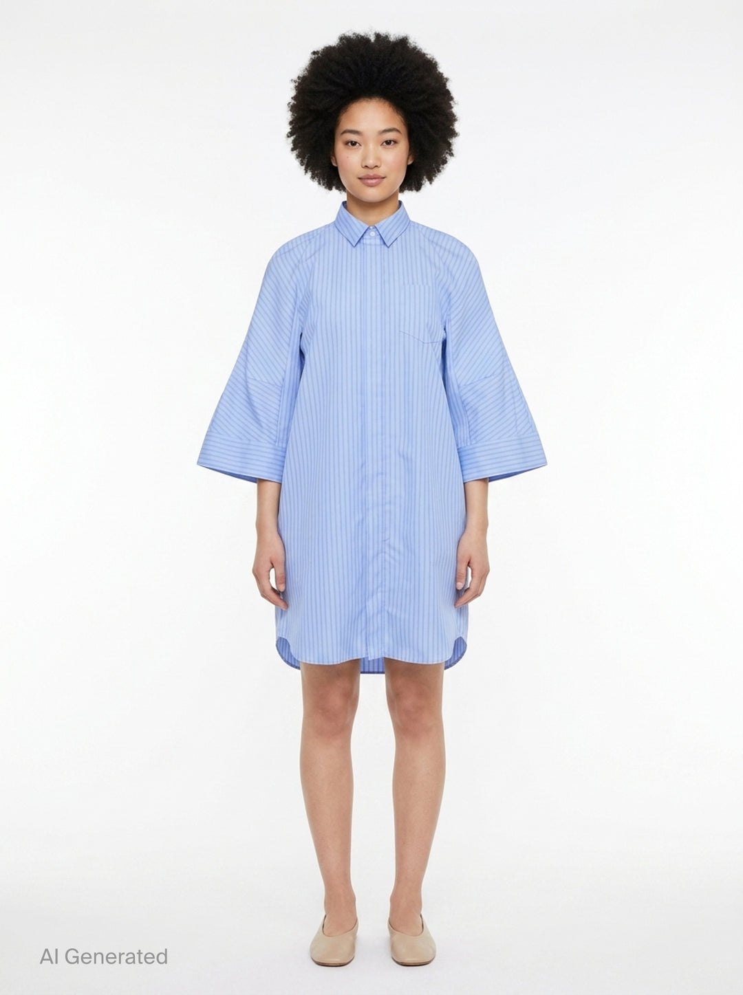 Oversized Poplin Shirt Dress | sacai | Club21 - front