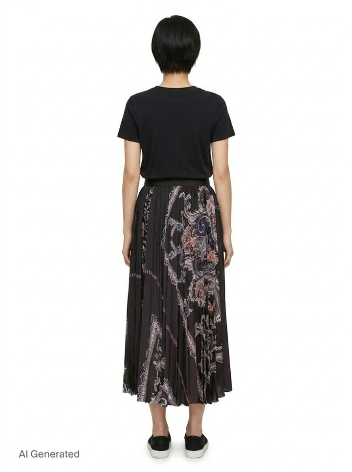 Paisley Print Midi Skirt | sacai | Club21 - back