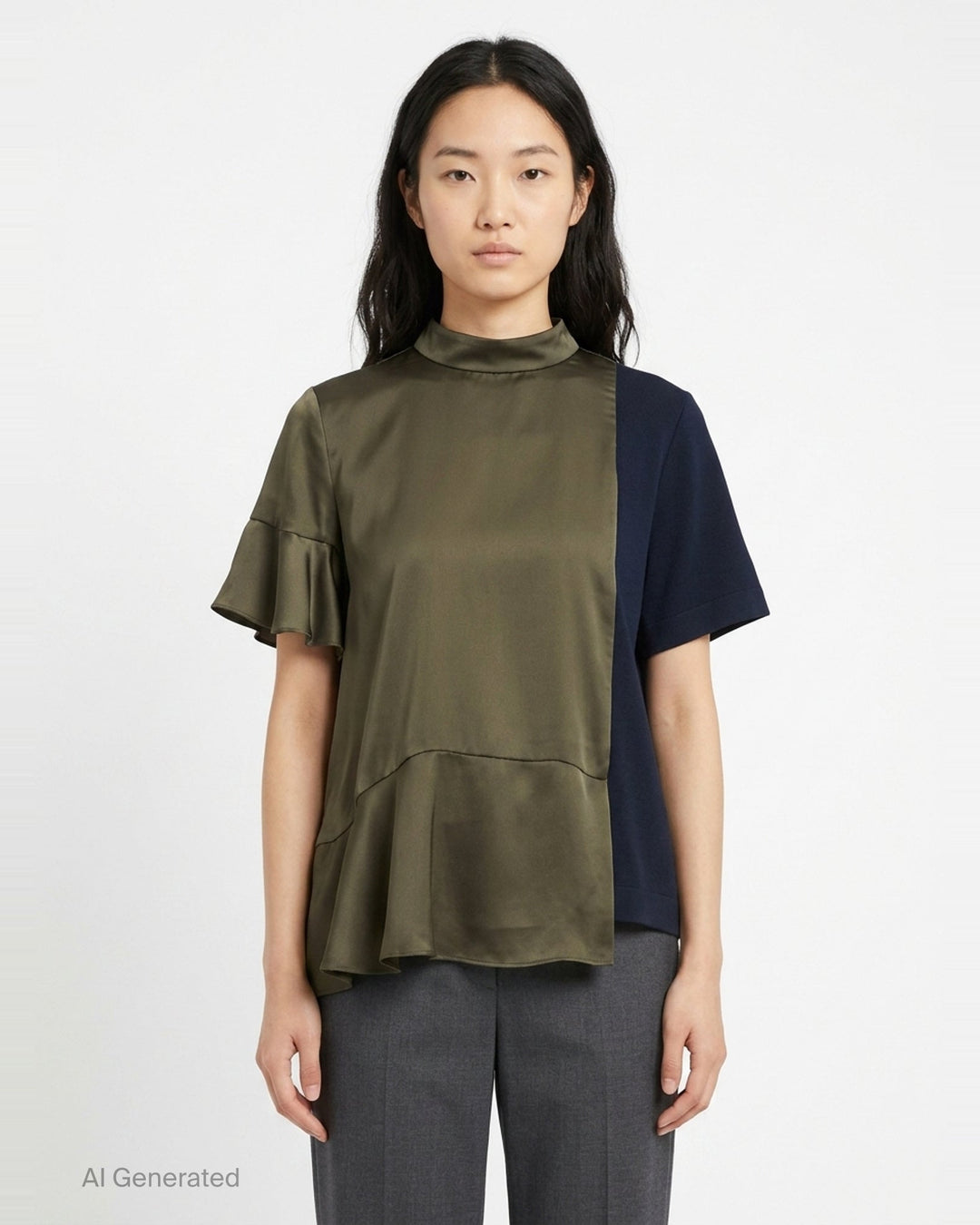 Satin Cotton Jersey Tee | sacai | Club21 - front