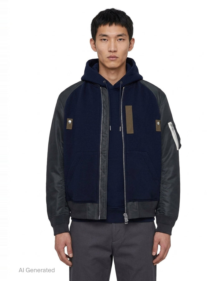 Sponge Sweat Bomber Hoodie | sacai | Club21 - front