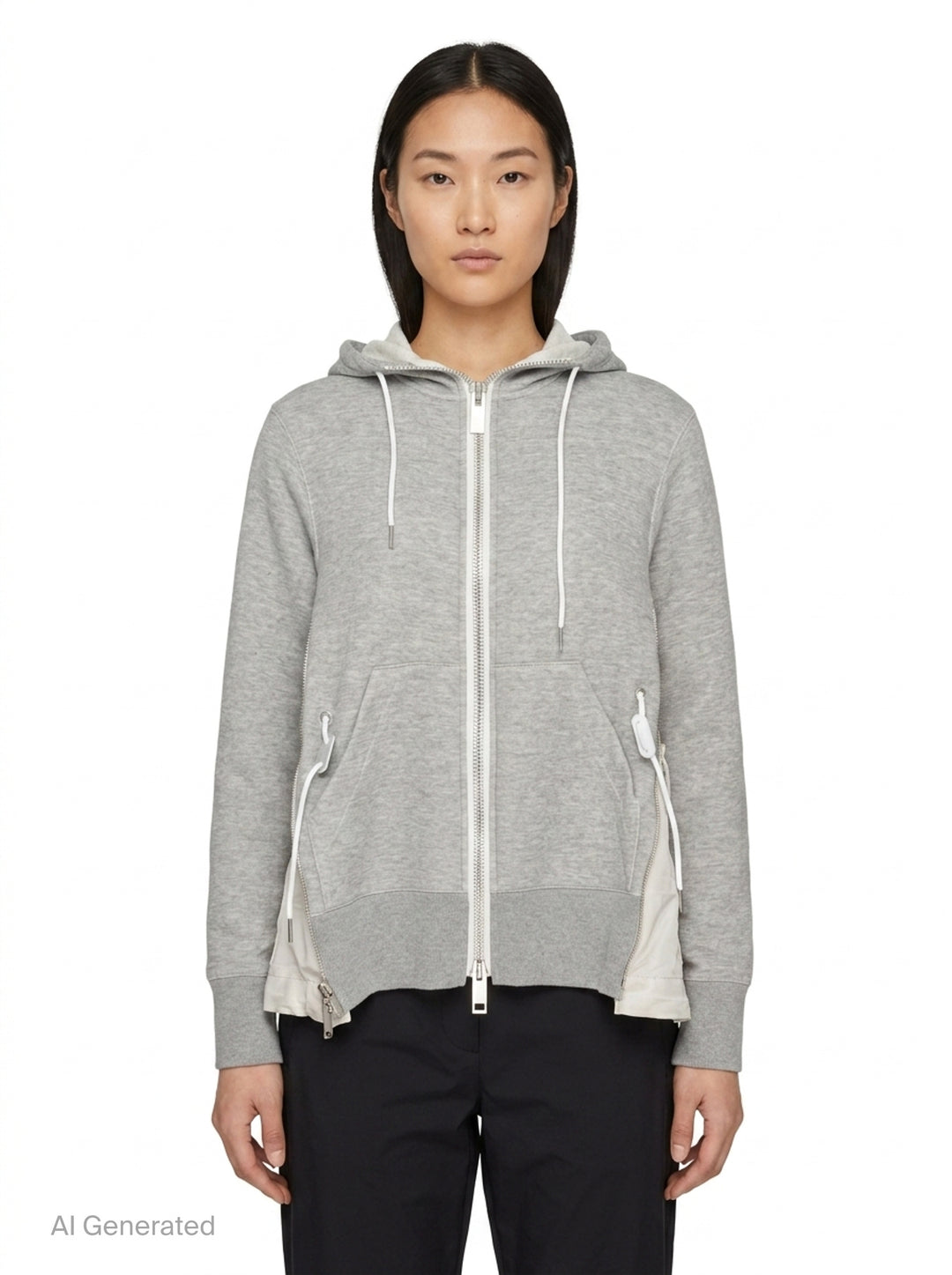 Sponge Sweat Nylon Twill Hoodie | sacai | Club21 - front