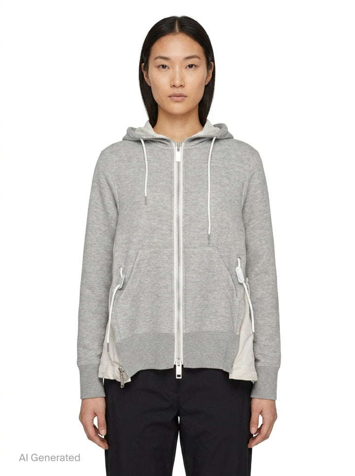 Sponge Sweat Nylon Twill Hoodie | sacai | Club21 - front