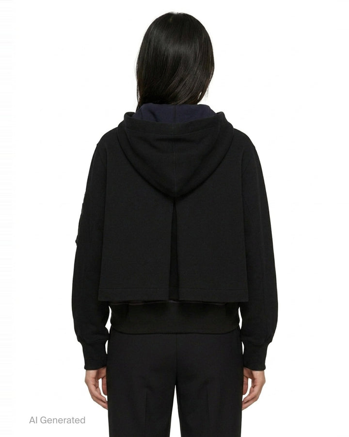 Sponge Sweat Nylon Twill Hoodie | sacai | Club21 - back