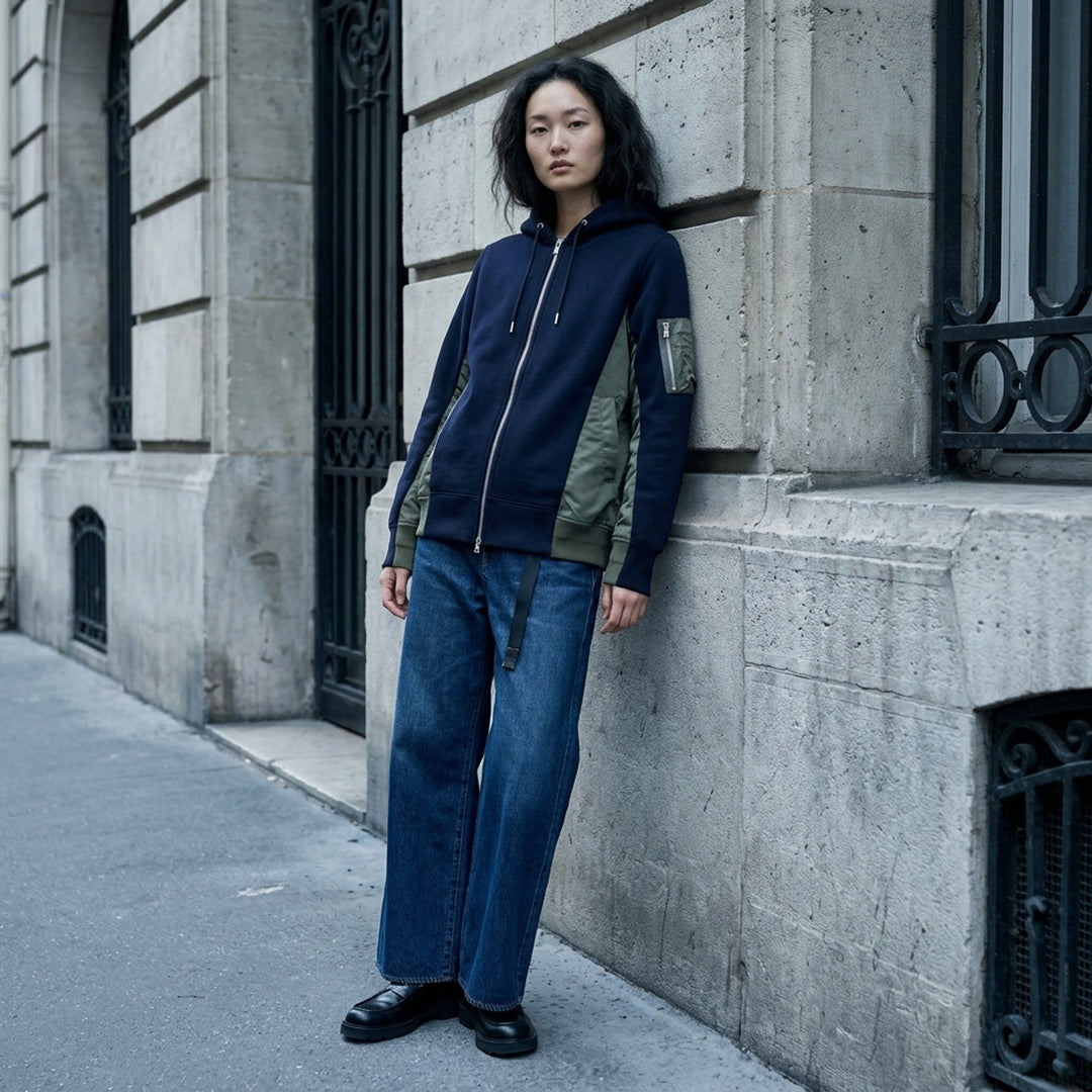 Sponge Sweat Nylon Twill Hoodie | sacai | Club21 - lifestyle