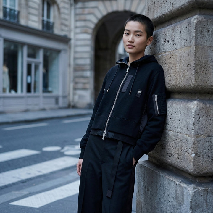 Sponge Sweat Nylon Twill Hoodie | sacai | Club21 - lifestyle