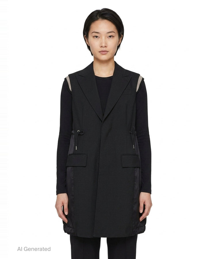 Suiting Gilet Vest | sacai | Club21 - front