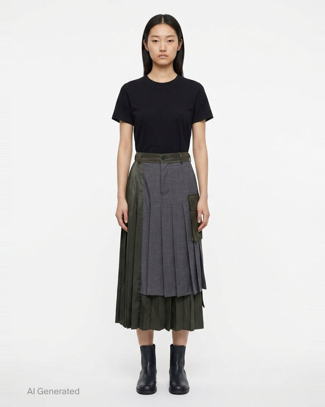 Suiting Nylon Twill Skirt | sacai | Club21 - front