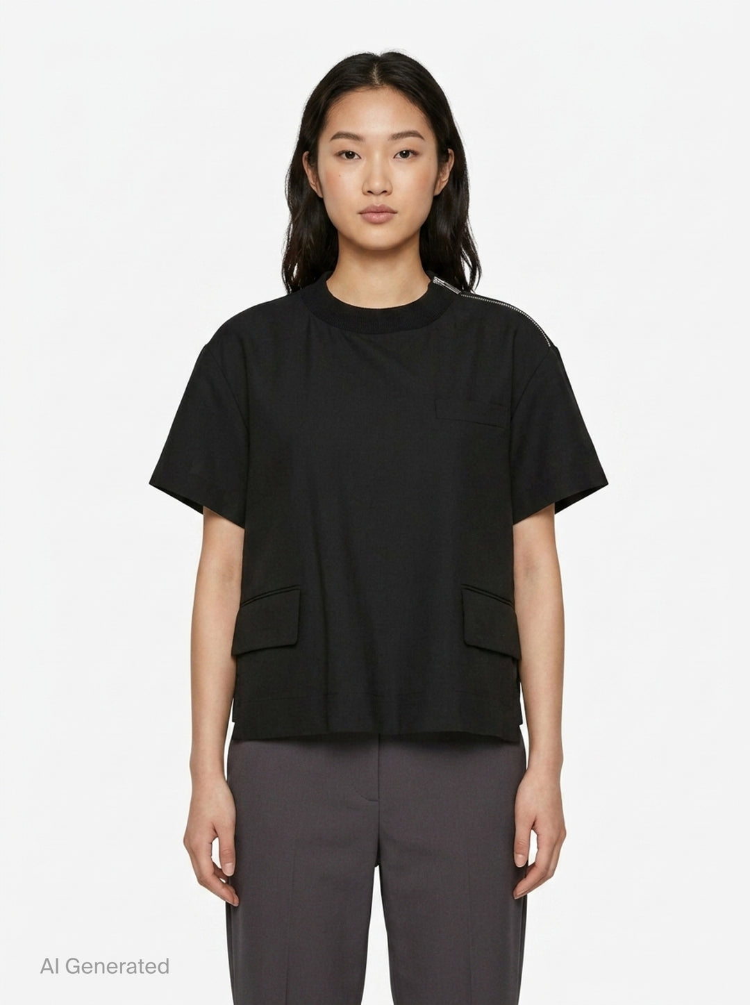 Suiting Pullover Top | sacai | Club21 - front