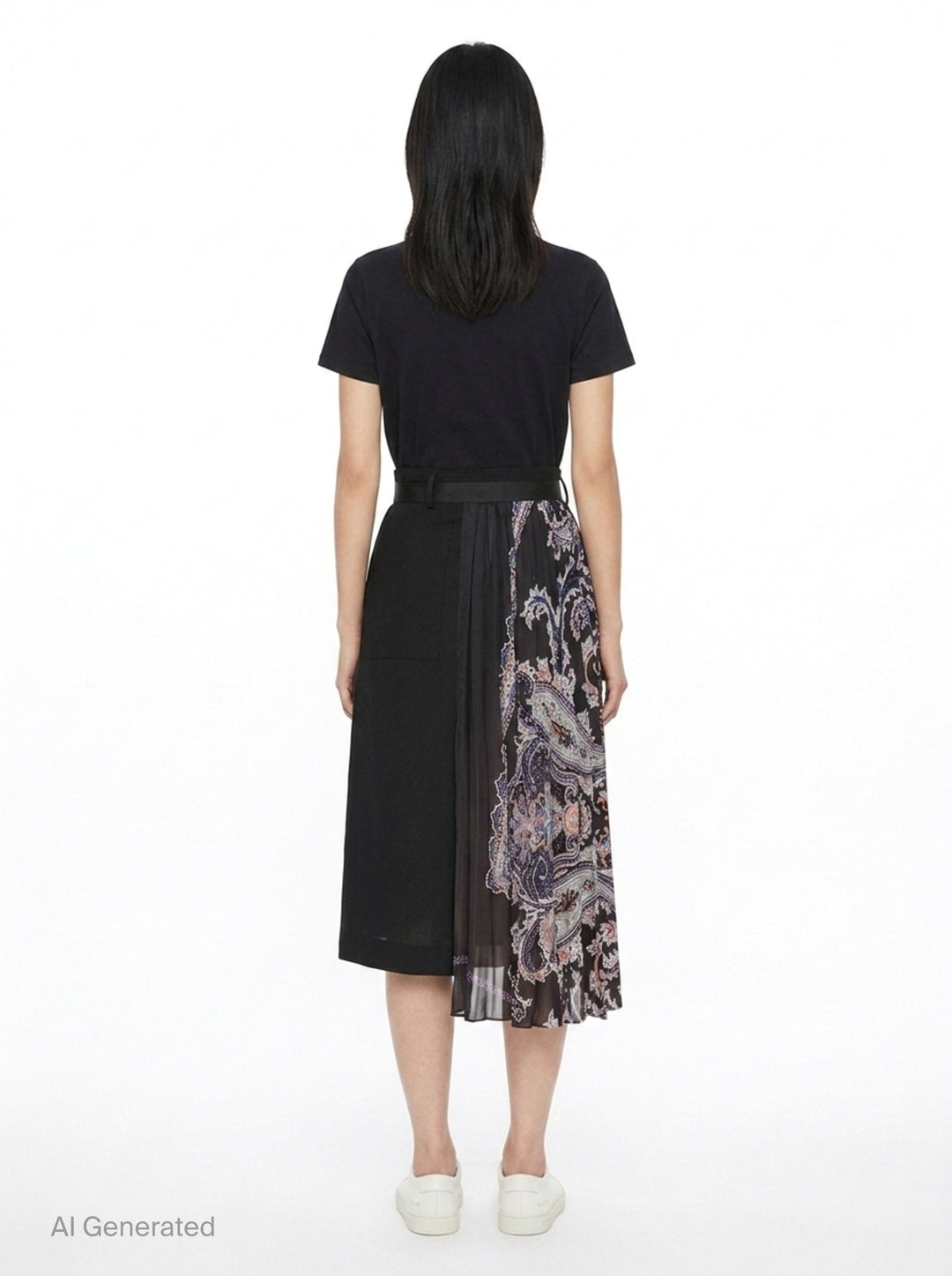 Suiting x Paisley Print Skirt | sacai | Club21 - back