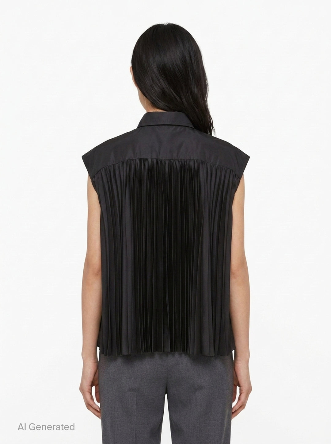 Taffeta Bonding Satin Vest | sacai | Club21 - back