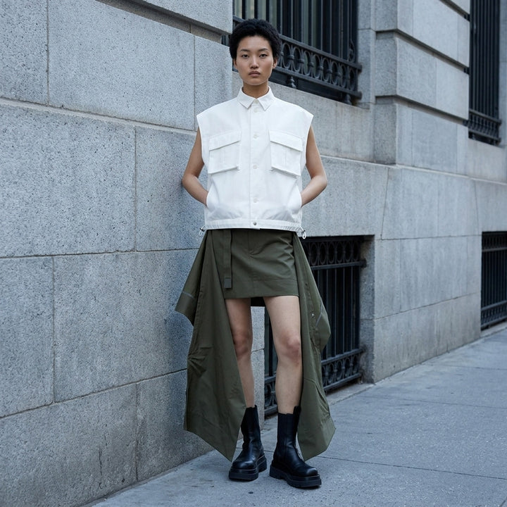 Taffeta Bonding Satin Vest | sacai | Club21 - lifestyle