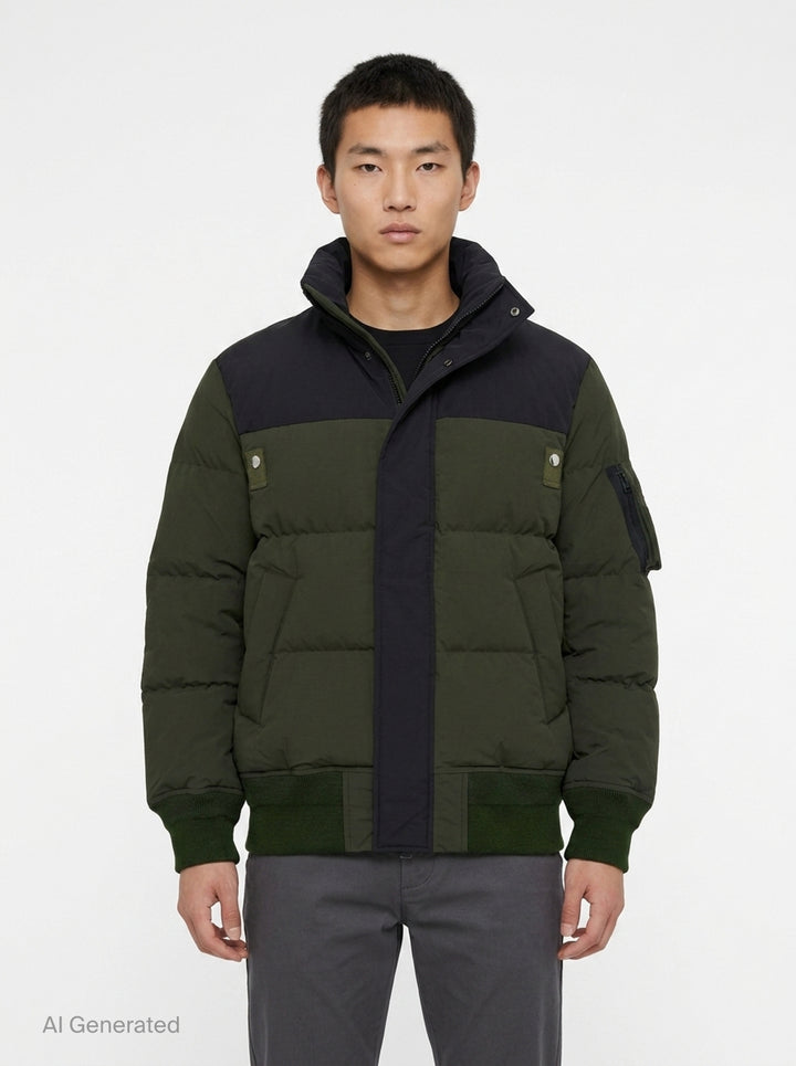 Two-Tone Puffer Blouson Jacket | sacai | Club21 - front