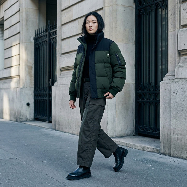 Two-Tone Puffer Blouson Jacket | sacai | Club21 - lifestyle