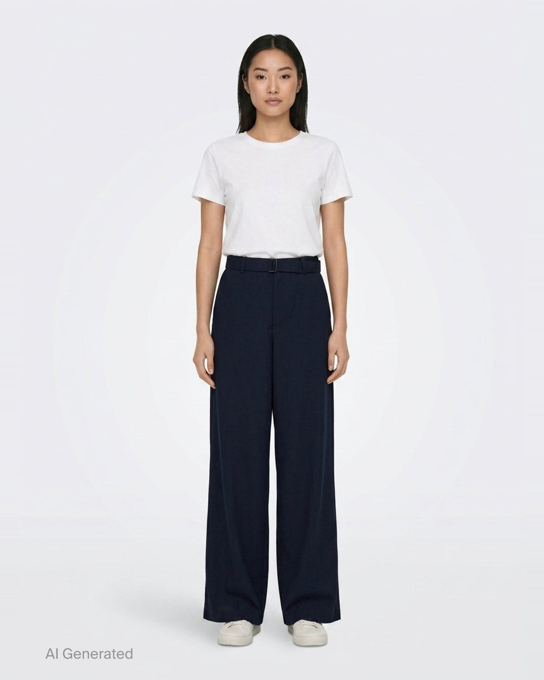 Wide Leg Belted Suiting Pants | sacai | Club21 - front