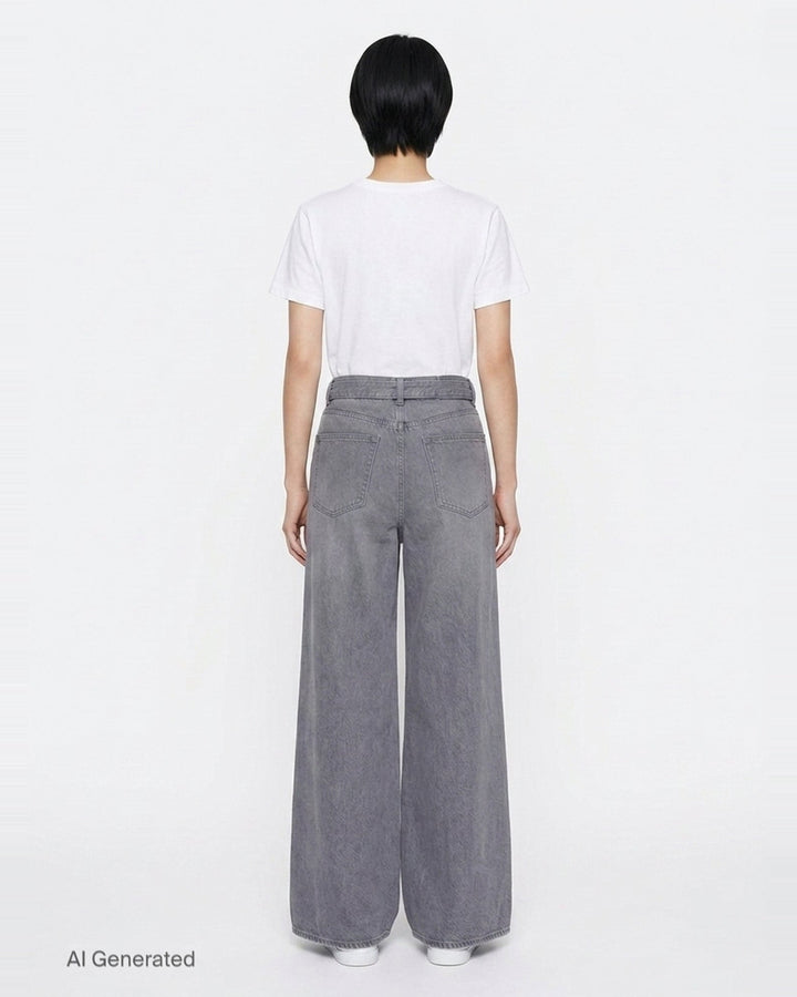 Wide Leg Denim Pants | sacai | Club21 - back