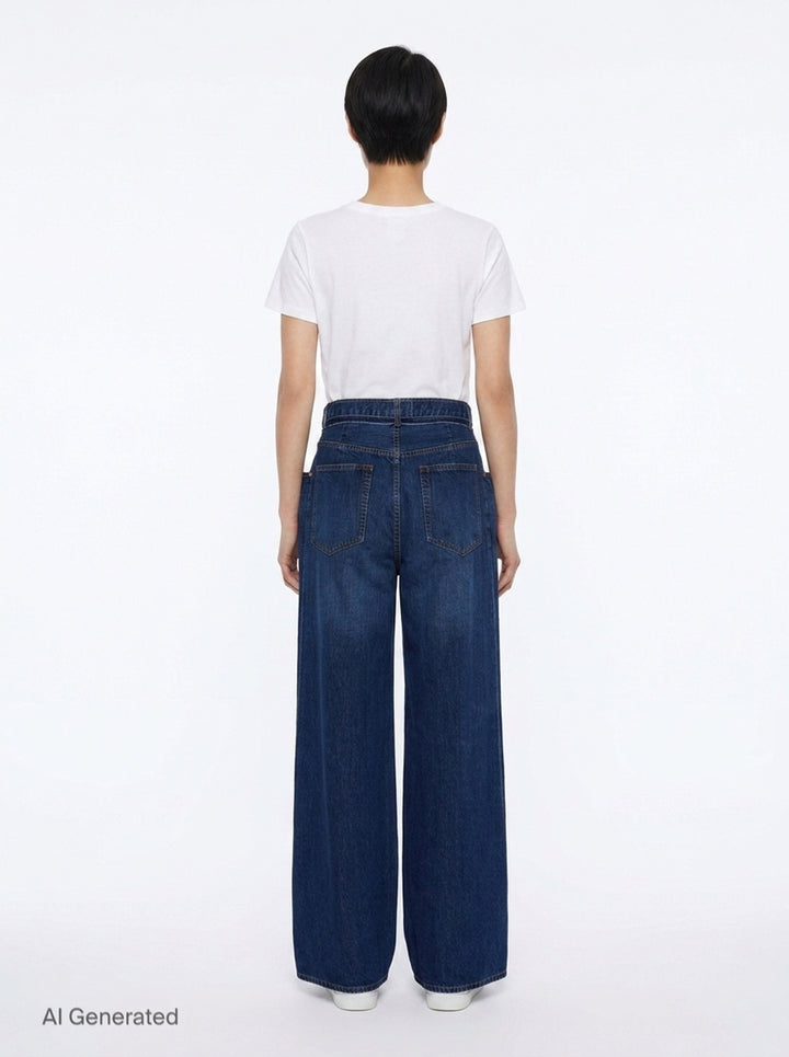 Wide Leg Denim Pants | sacai | Club21 - back