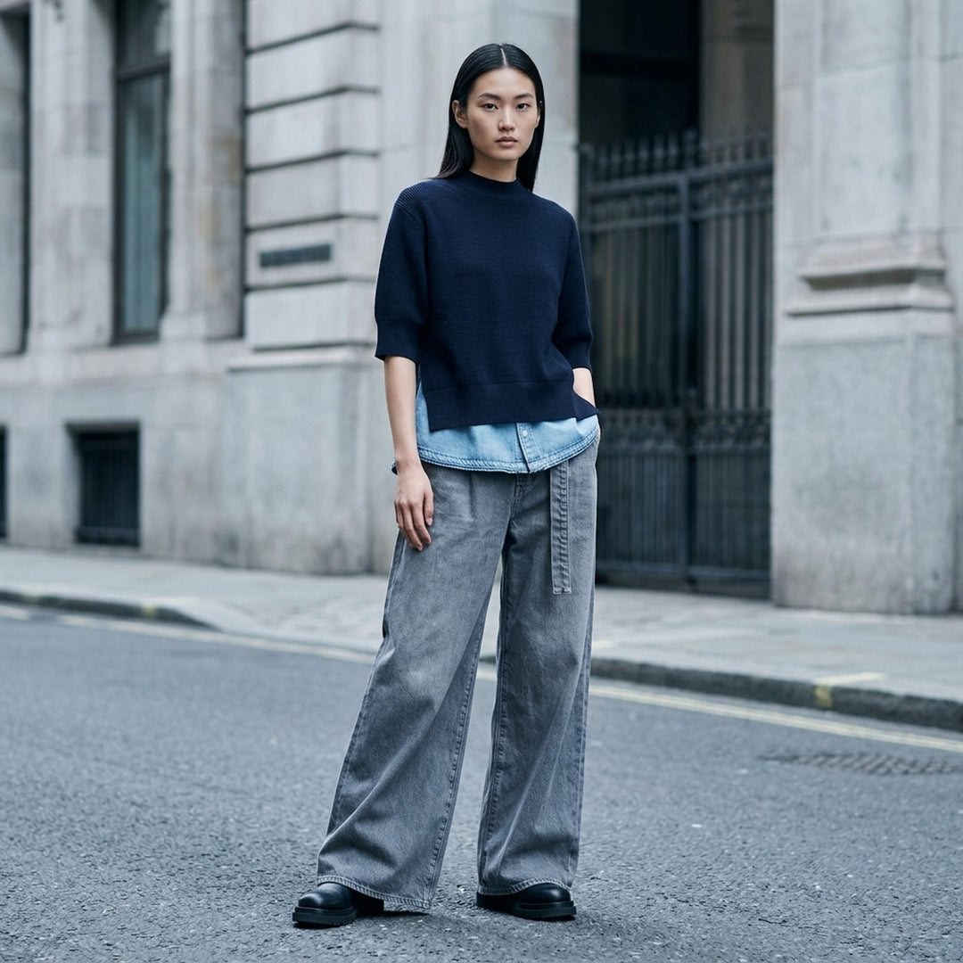 Wide Leg Denim Pants | sacai | Club21 - lifestyle