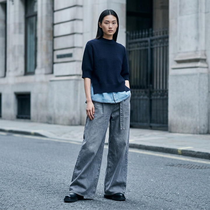 Wide Leg Denim Pants | sacai | Club21 - lifestyle