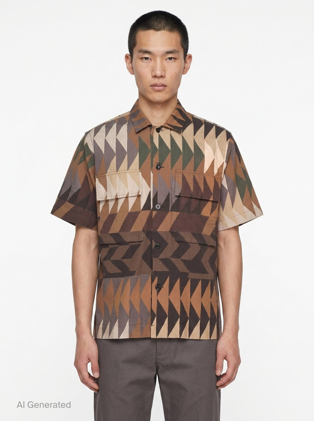 x A.P.C. Quilts Short Sleeve Shirt | sacai | Club21 - front