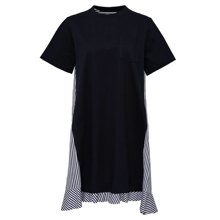 Cotton Poplin X Cotton Jersey Dress