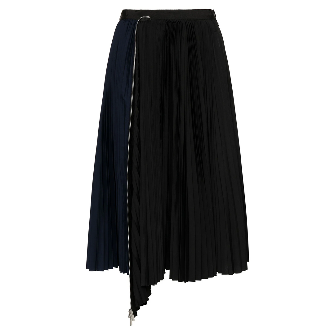 Cotton Poplin Zipper Skirt