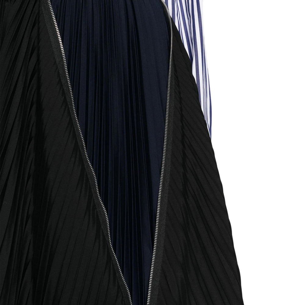 Club21 - sacai - Cotton Poplin Zipper Skirt - SKIRTS - Black