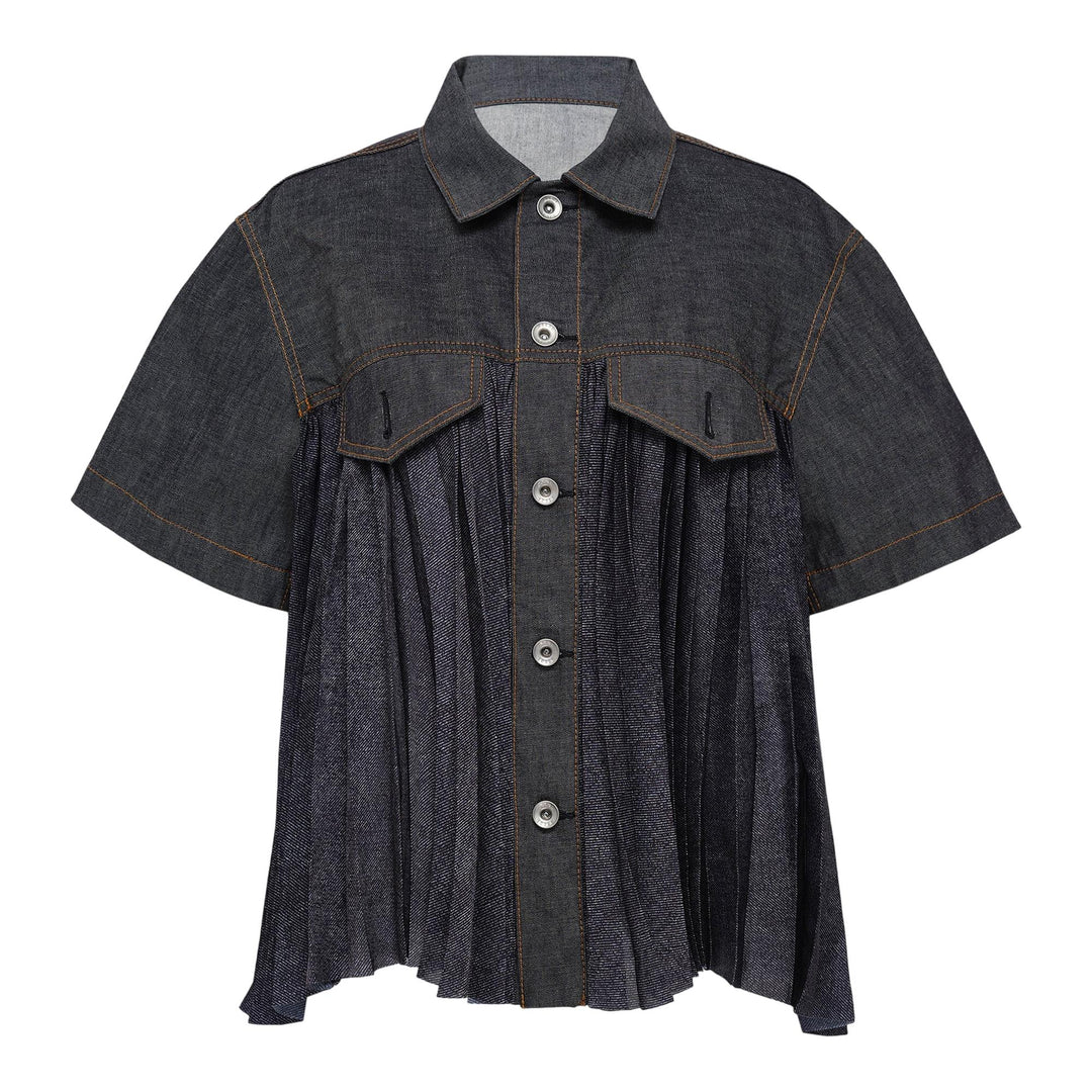 Club21 - sacai - Denim Shirt - BLOUSES - Indigo