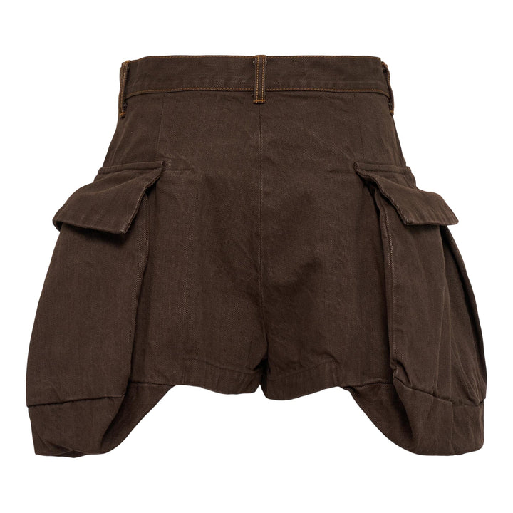 Club21 - sacai - Denim Shorts - SHORTS - Brown