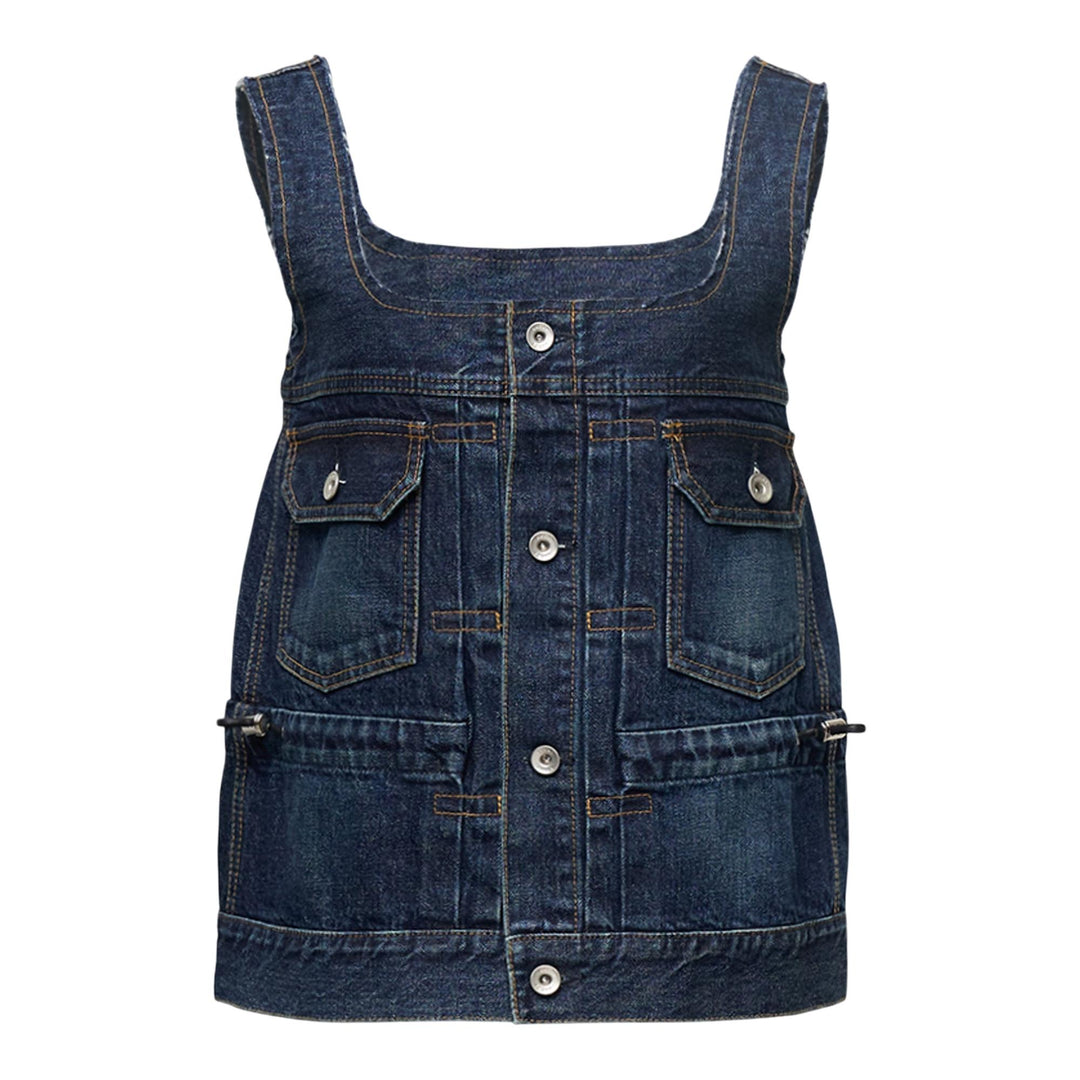 Club21 - sacai - Denim Tank Top - TANK TOPS - Blue