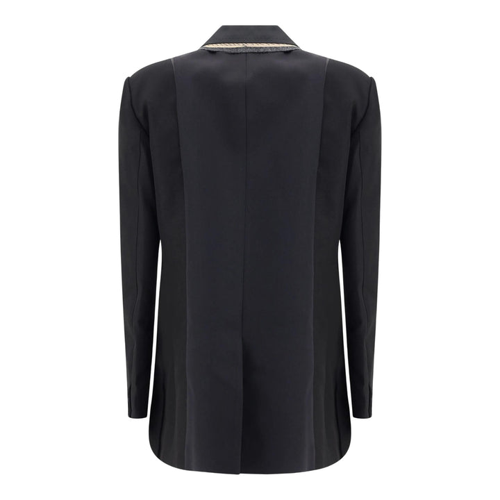 Club21 - sacai - Doeskin X Double-Faced Silk Cotton Jacket - JACKETS - Black