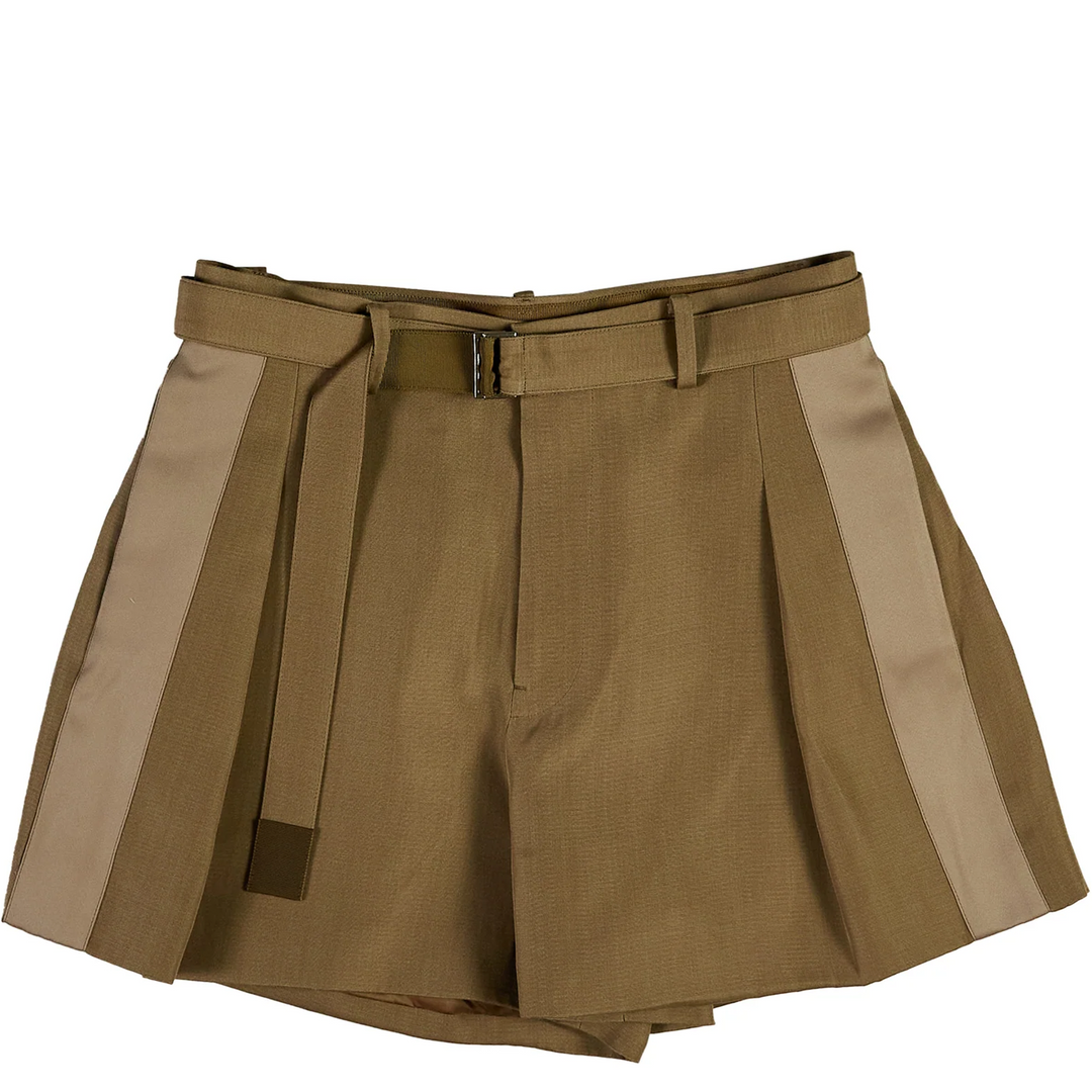 Double-Faced Silk Cotton Shorts