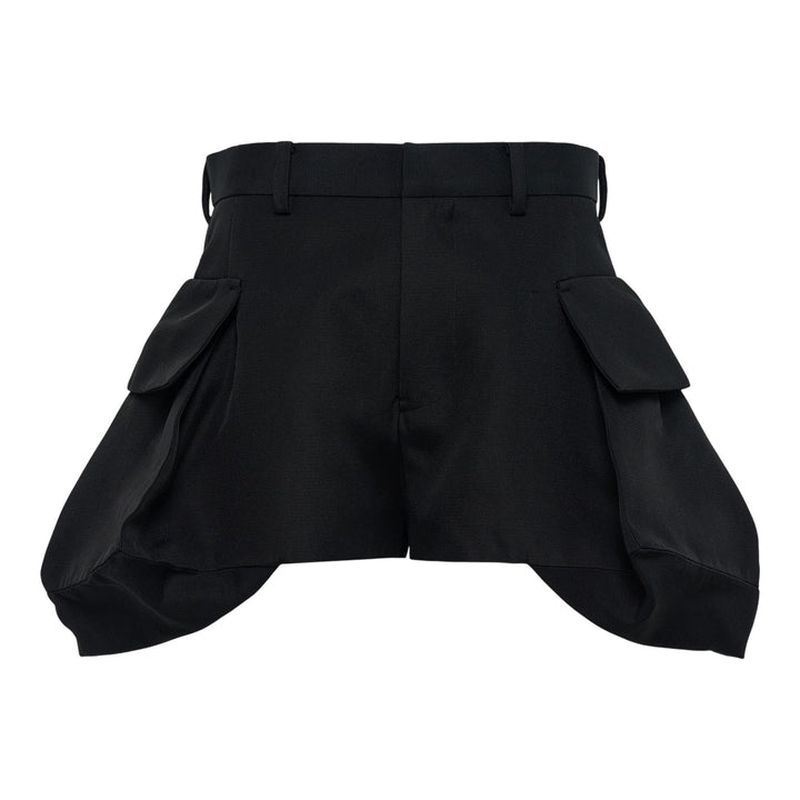 Club21 - sacai - Double-Faced Silk Cotton Shorts - SHORTS - Black