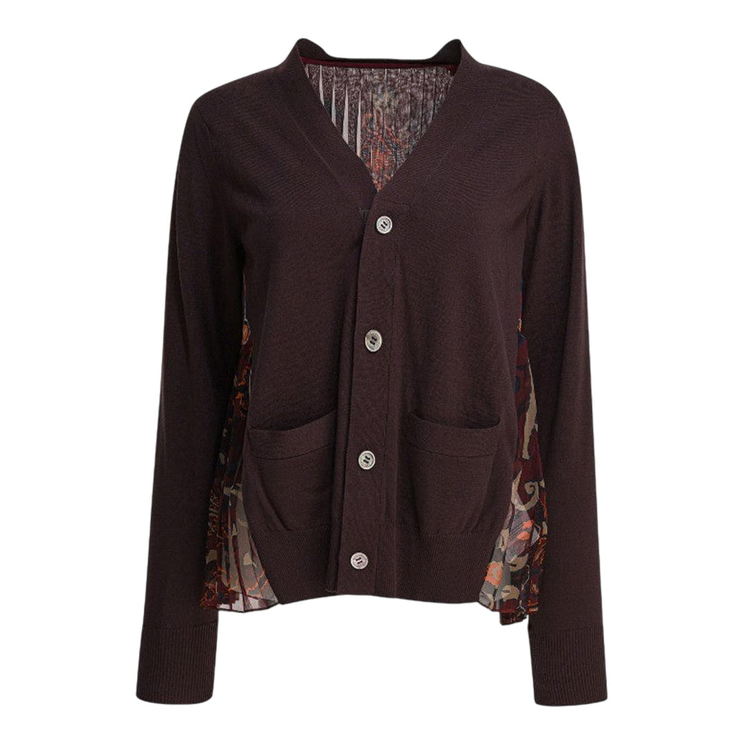 Club21 - sacai - Floral Print Cardigan - CARDIGANS - Brown