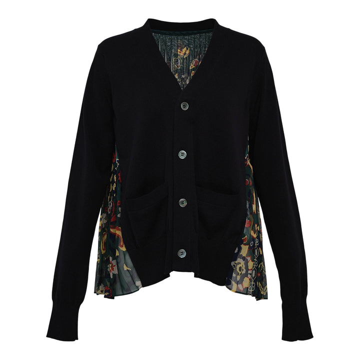 Club21 - sacai - Floral Print Cardigan - CARDIGANS - Navy