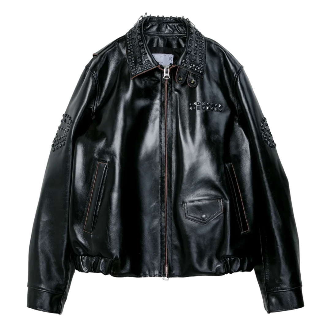 Holiday Studded Leather Jacket