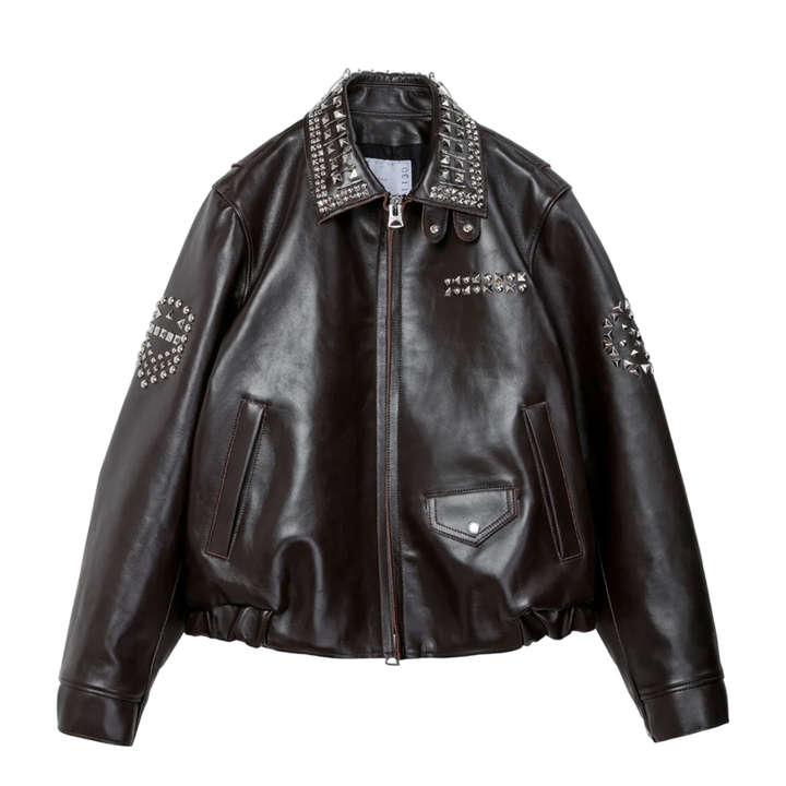 Holiday Studded Leather Jacket